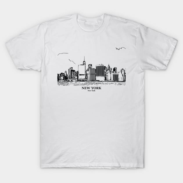 New York - New York T-Shirt by Lakeric